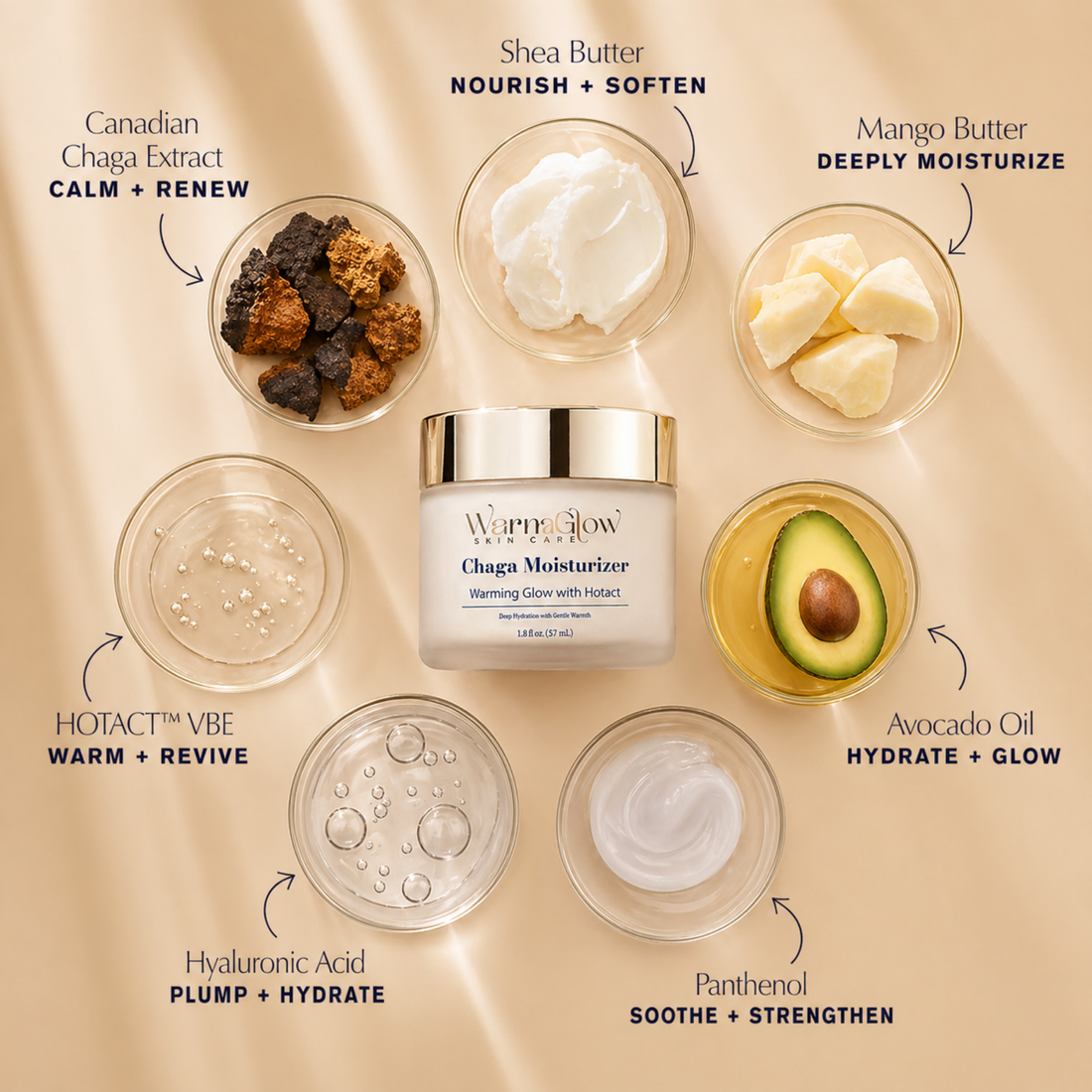 Chaga Moisturizer – Warming Glow with Hotact