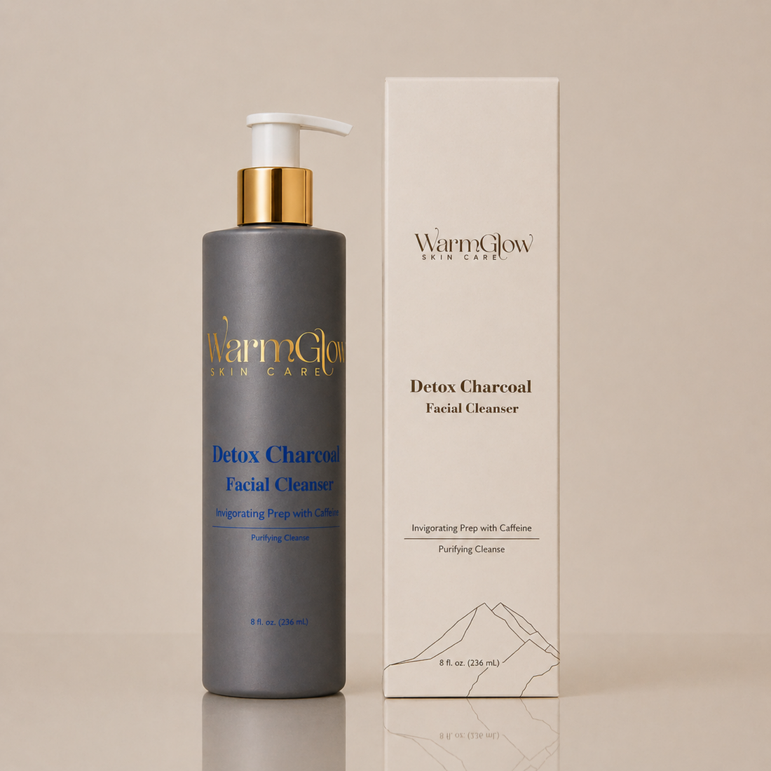 Detox Charcoal Facial Cleanser – Invigorating Prep with Caffeine