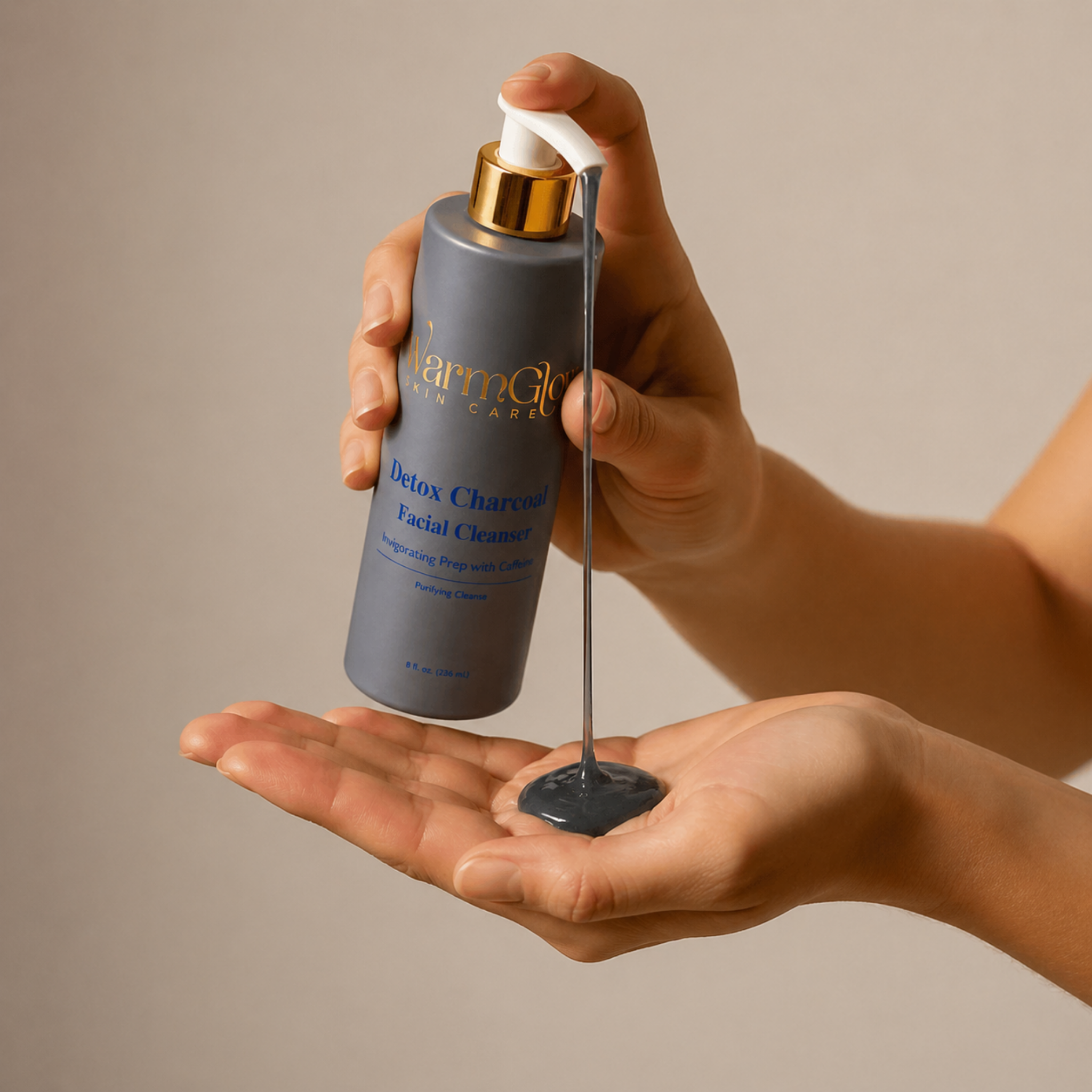 Detox Charcoal Facial Cleanser – Invigorating Prep with Caffeine