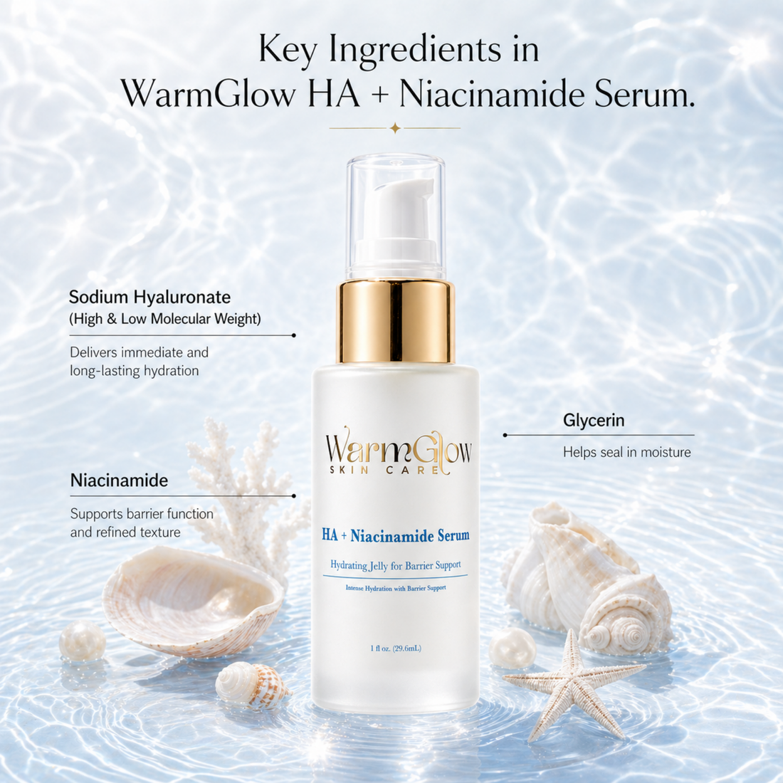 HA + Niacinamide Serum – Hydrating Jelly for Barrier Support