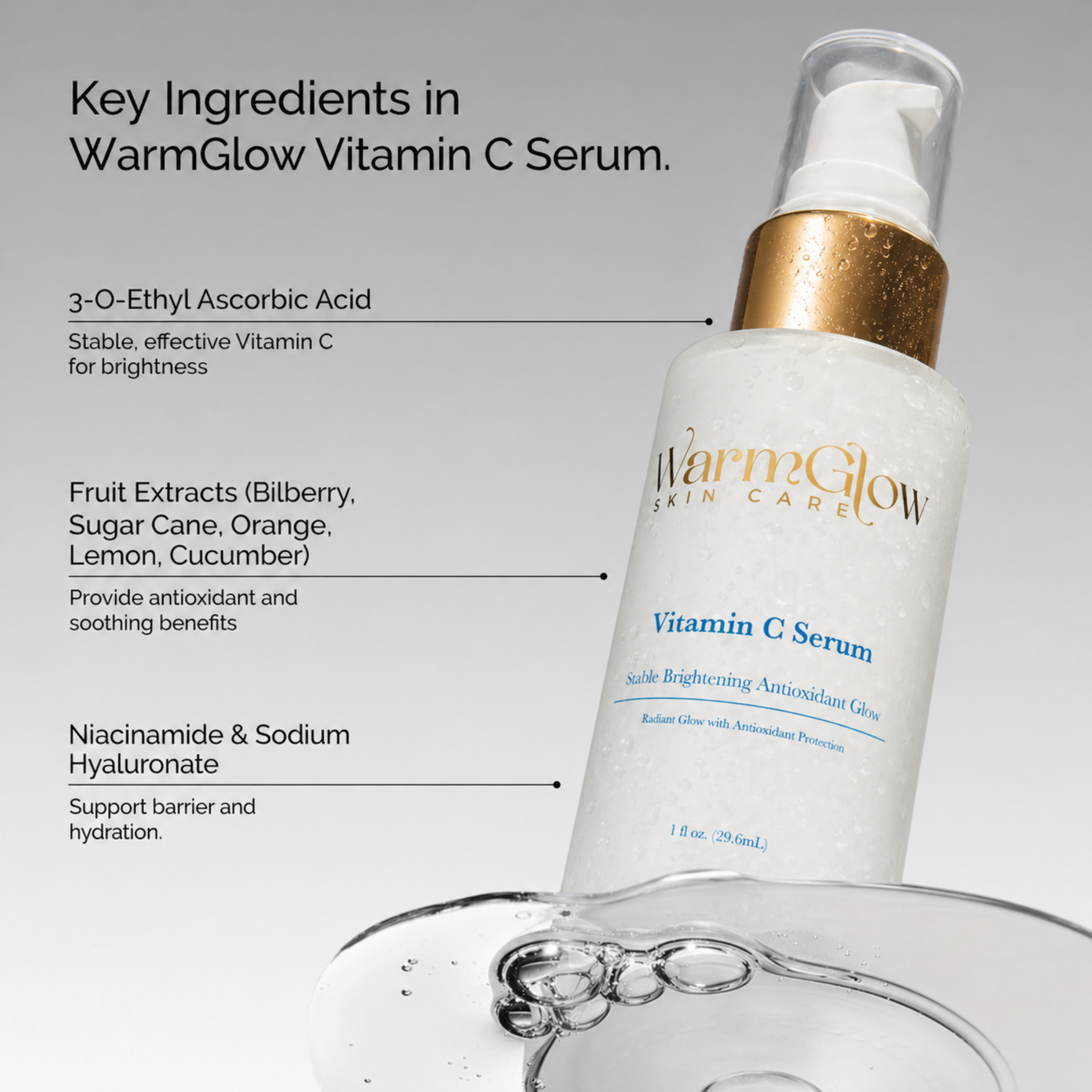 Vitamin C Serum – Stable Brightening Antioxidant Glow